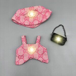 Outfit Set +Purse Fits Labubu Plush Figure – Handmade Clothes & Accessories